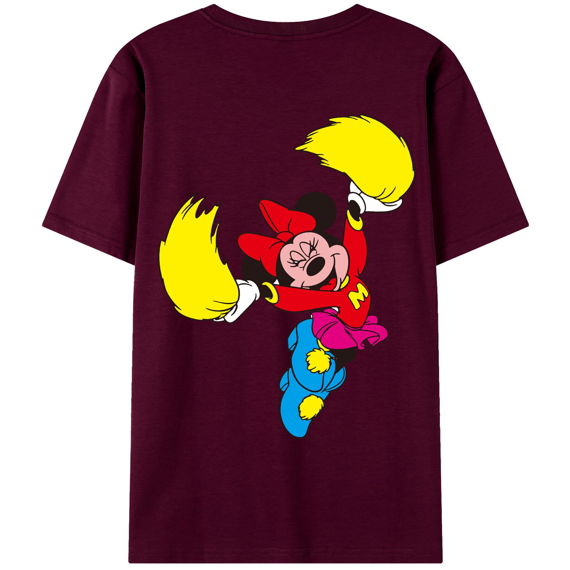 （画像用） ミッキーマウス Mickey Mouse レディース半袖Tシャツ(バックプリント)